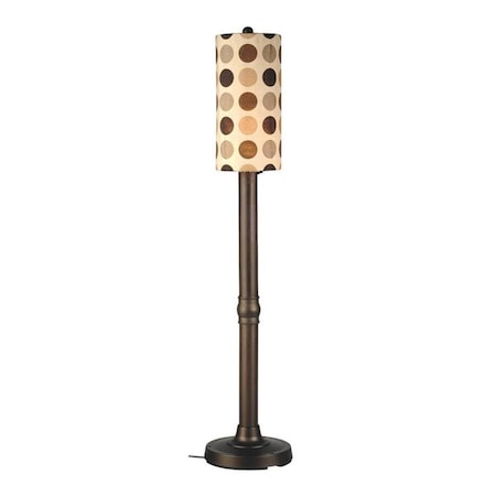 Brilliantbulb Coronado 58 in. Floor Lamp 47277 w/2 in. white body and mojito coffee bean Sunbrella shade fabric BR2112404